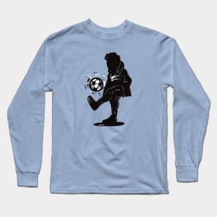 Footballer Silhouette 2 Long Sleeve T-Shirt